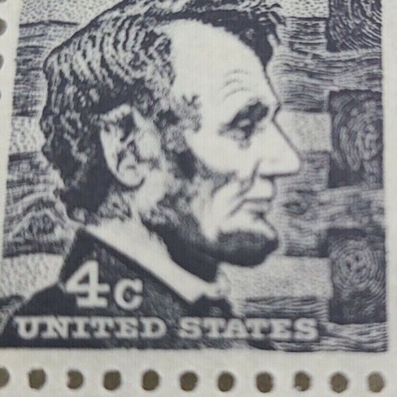 RARE - SET OF 4 US Abraham Lincoln Black 4 Cent  unused - Picture 4 of 4